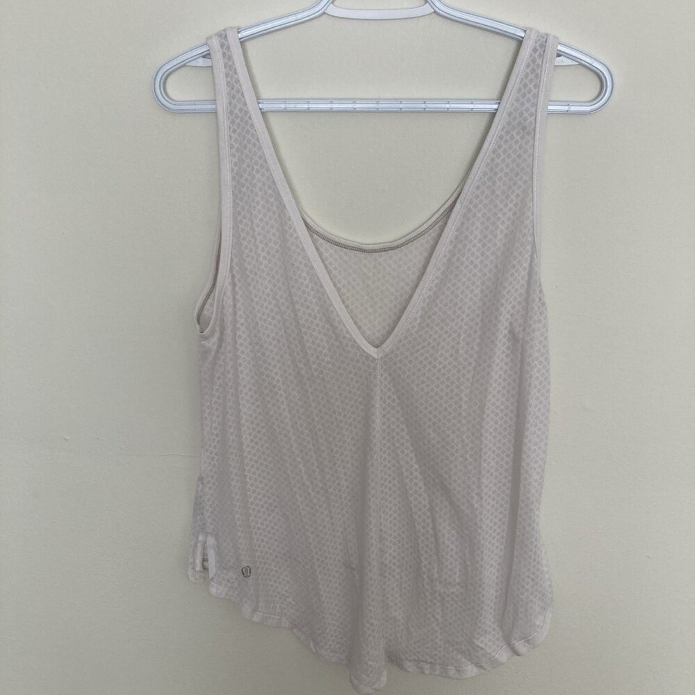 Lululemon Womens Burn It Out Tank White Size Size 8